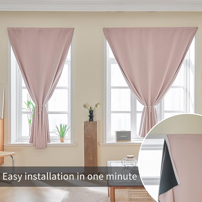 AJAZZ self Adhesive Portable 100% Blackout Curtains Simple and Easy to - Image 7