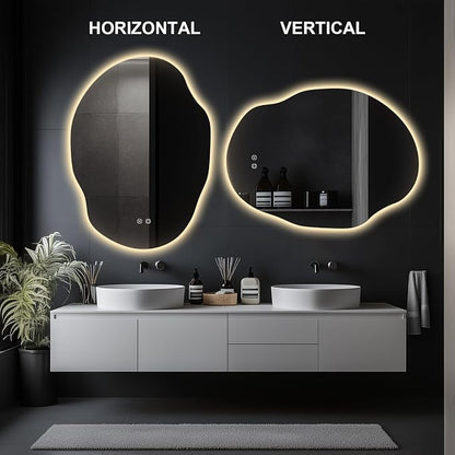 Asymmetrical LED Bathroom Mirror - Image 6