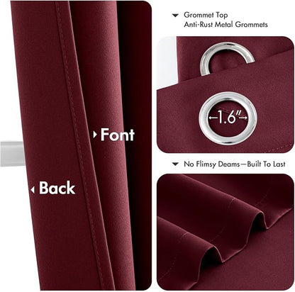 MIULEE Blackout Curtains for Bedroom Living Room 2 Panels, Thermal Insulated - Image 5