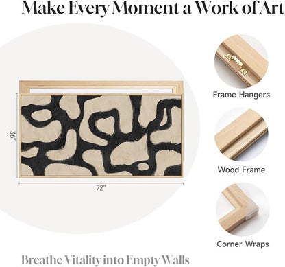 Oversized Framed Abstract Horizontal Wall Art - Image 7
