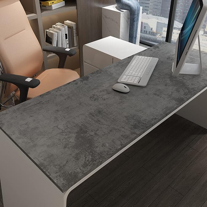 16"×354" Grey Blue Concrete Contact Paper 3D Extra Thick Faux Cement Concrete - Image 9