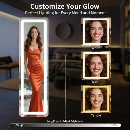 Koonmi Full Length Mirror with LED Lights, Big Mirror - Image 5
