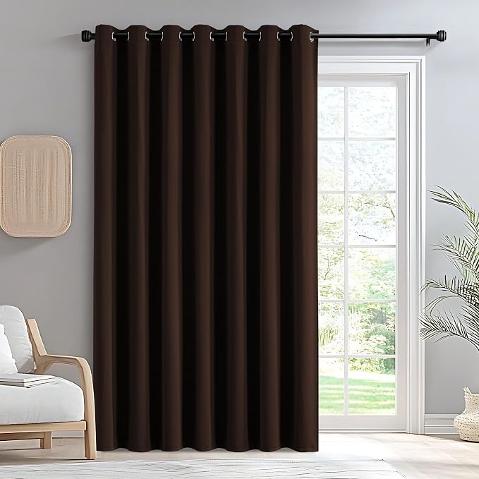 IGEMAEVE Blackout Sliding Door Curtains 96 Inch Length, Extra Wide Room Divider by IGEMAEVE