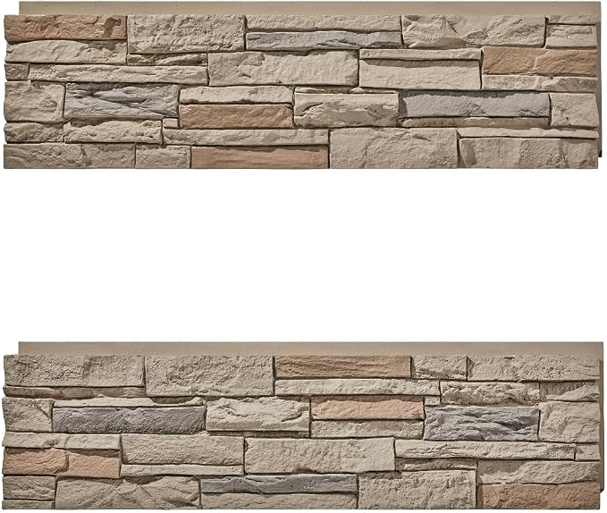 Faux Stone Wall Panels 1-Pack PU Stone Veneer Siding, Mortarless 46.25x12.88 - Image 4