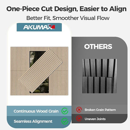 AKUMAX 4 Pack Acoustic Panels, Wood Slat - Image 6