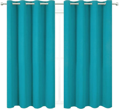 LEMOMO Turquoise Thermal Blackout Curtains/52 x 72 Inch/Set of 2 Panels Room - Image 2