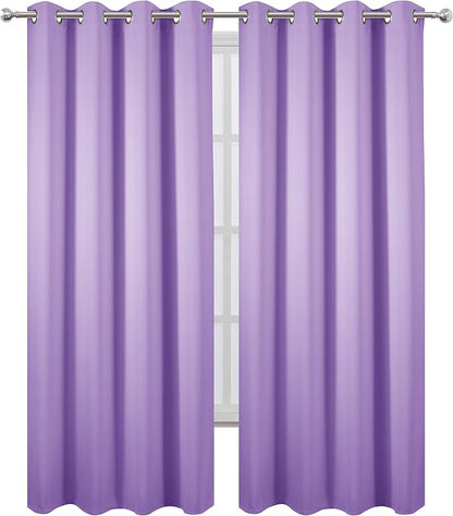 LEMOMO Blackout Curtains 66 x 84 inch/Lavender Curtains Set of 2 Panels/Thermal - Image 2