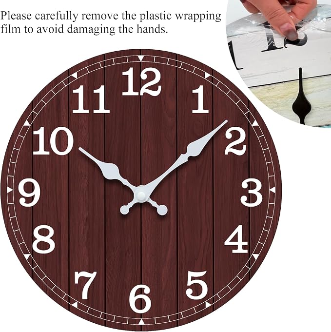Wall Clock, Modern Wall Clocks Battery Operated, Silent Non Ticking Small - Image 9