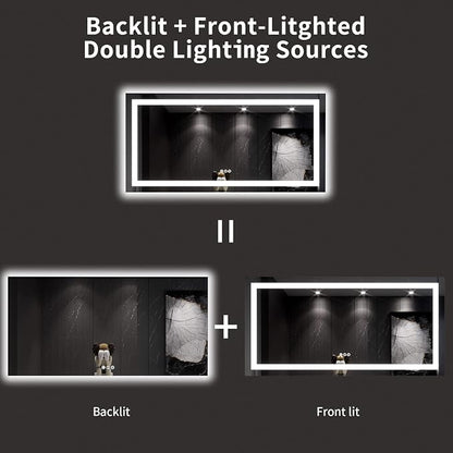 LOAAO 60X30 LED Bathroom Mirror - Image 6