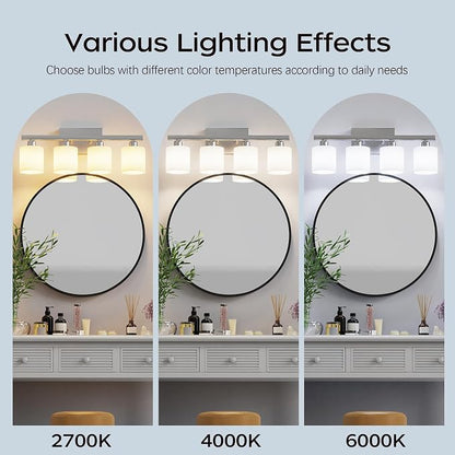 PARTPHONER Bathroom Light Fixtures, Bathroom Lighting Fixtures Over Mirror - Image 6