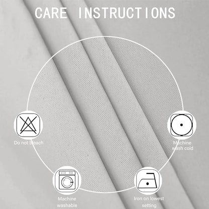 LEMOMO Blackout Curtains 66 x 54 Inch Long Light Grey Curtains Set of 2 Panels - Image 4