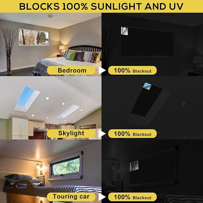RUseeN Portable Blackout Shades Travel Window Blackout Curtains, 100% Blackout - Image 5