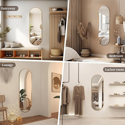 Oval Full Length Mirror, Ultra-Clear Explosion-Proof, Simple and Classic Deco - Image 7