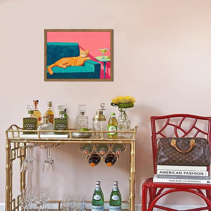 Funny Cat Wall Art Orange Cat - Image 6