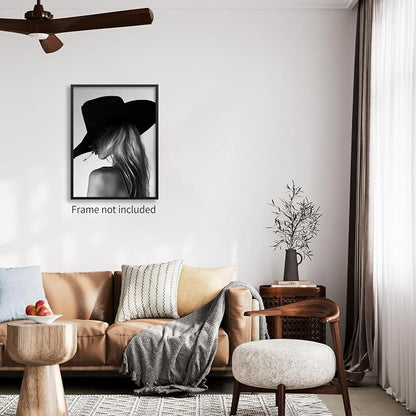 FuSatisYilife Trendy Black And White Wall Art Cool Western Woman Smoking Prints - Image 3