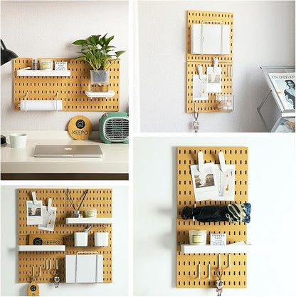 Keepo Peg Board Wall Organizer – Plastic Pegboard Panels, Modular Peg Board - Image 7