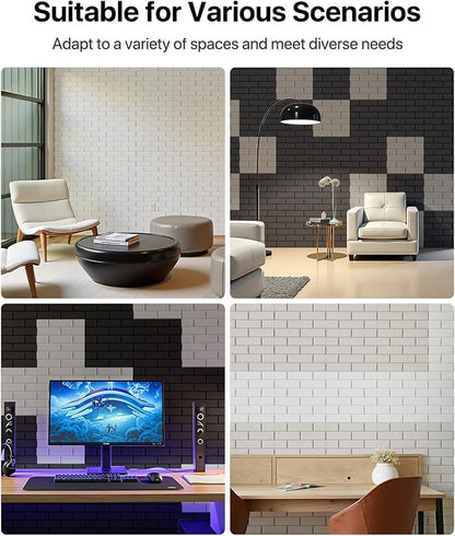 Soundproof Wall Panels Self-Adhesive, Acoustic Panels 12 Pack Brick Wall Panels - Image 5