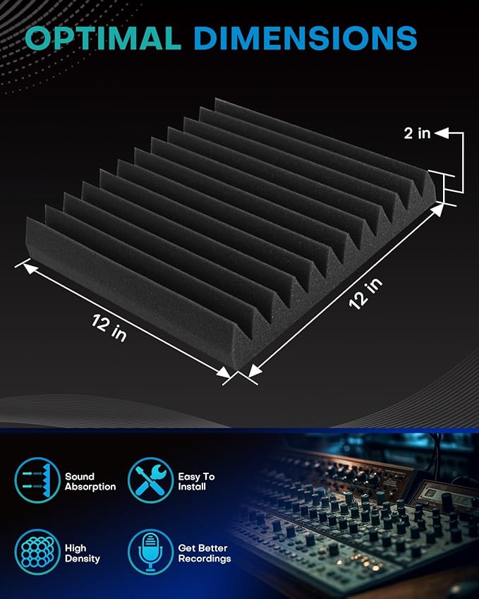25 Pack Sound Proof Foam Panels - Image 2