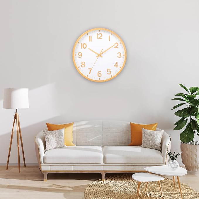 Wall Clocks Battery Operated 10 inch Modern Wall Clock, Silent Non Ticking Wall - Image 7