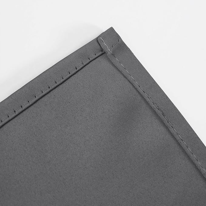 LEMOMO Blackout Curtains 66 x 72 Inch Long Frost Grey Curtains Set of 2 Panels - Image 7