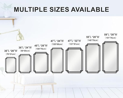 28" x 55" Living Room Mirror for Wall Decor, Large Decorative Mirror - Image 7