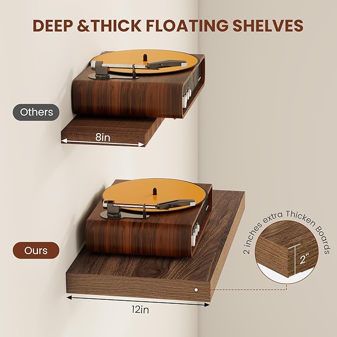 Vivelove Farmhouse Floating Shelves - Image 4