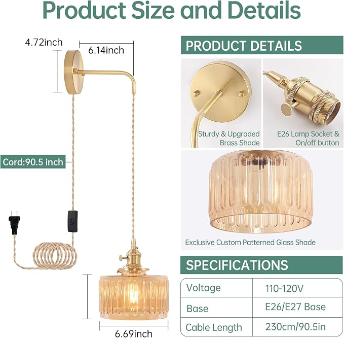 Shenmoyl Vintage Wall Sconce - Image 3
