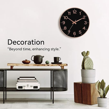 Roymnie Wall Clock 12 Inch Silent Wall Clocks Battery Operated-Modern Non - Image 5