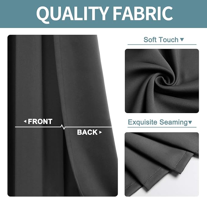 ChrisDowa Blackout Curtains 36 Inches Long - Image 3