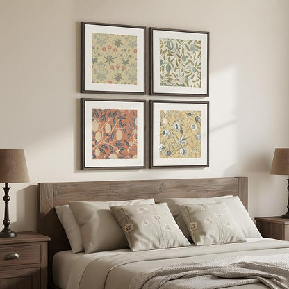 Framed William Morris Wall Art Set of 4, Vintage Botanical Floral Fruit Pattern - Image 6