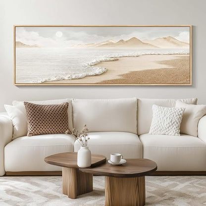 Framed Boho Coastal Beach Wall Art - Image 3
