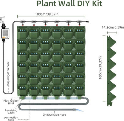 Self Watering Wall Mounted Vertical Planter, 36 Pots Wall Planter Indoor - Image 3