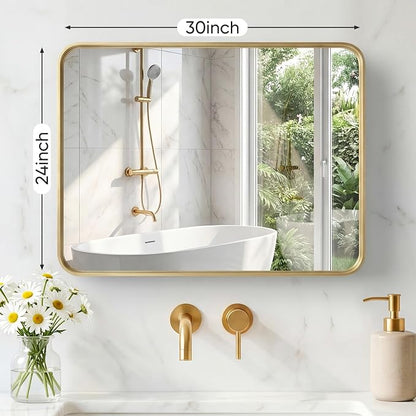NEWBULIG 24X30 Inch Bathroom Mirror - Image 2