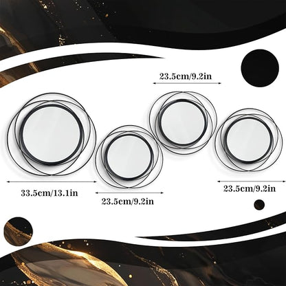 4 Set. Circle Mirrors for Wall Decor for Living Room Bedroom Bathroom Entryway - Image 6