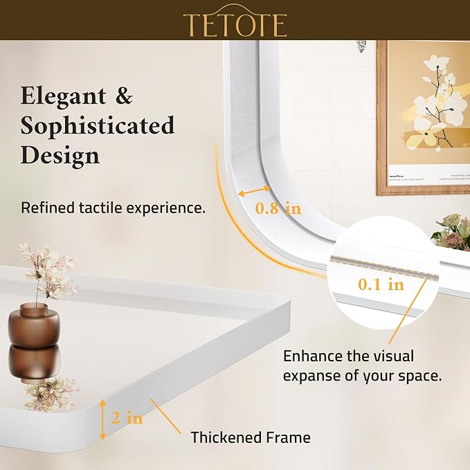 TETOTE 55 x 30 Inch Bathroom Mirror - Image 4