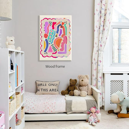 Funky Cute Kids Abstract Wall Art Trendy Bright Colorful Poster 08x10 inch - Image 4