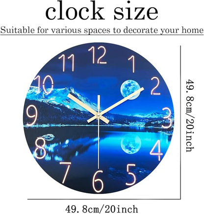 Large Wall Clocks for Living Room Decor Glass 20 Inch Analog Wall Clocks - Image 5