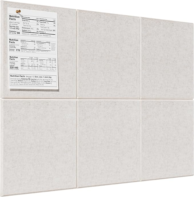 MaxGear Large Cork Board for Wall 36" x 24", Light Tan Bulletin Board, 6 Pack by MaxGear