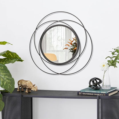 Mirrors Wall Decor Iron Frame Round Art Wall Mirrors Home Decoration Hanging - Image 2