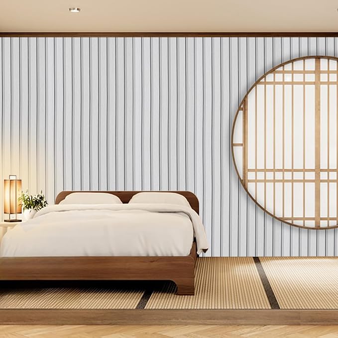 White Wood Slat Wallpaper - Image 5