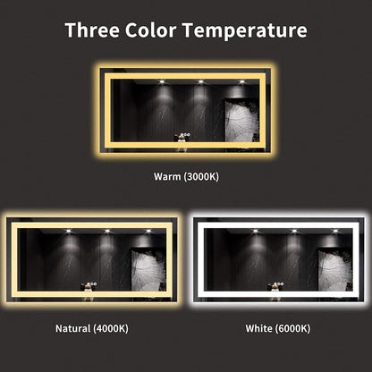 LOAAO 60X30 LED Bathroom Mirror - Image 5