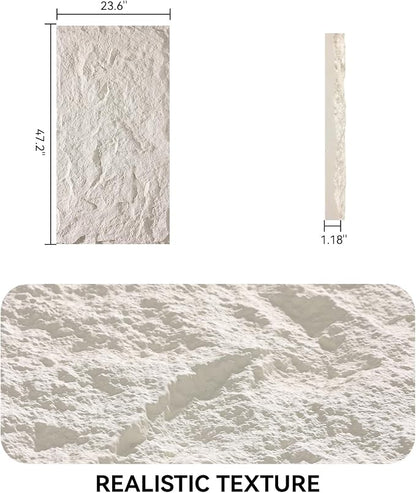 OUZUGIE 4 PCS Faux Stone Wall Panel 47.2’’ x 23.6’’ Interior Exterior Wall - Image 3