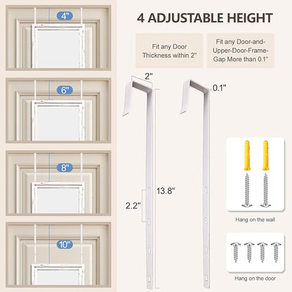 50"x16" Door Mirror, Rustic Full Length Mirror, Over The Door Hanging Mirrors - Image 5