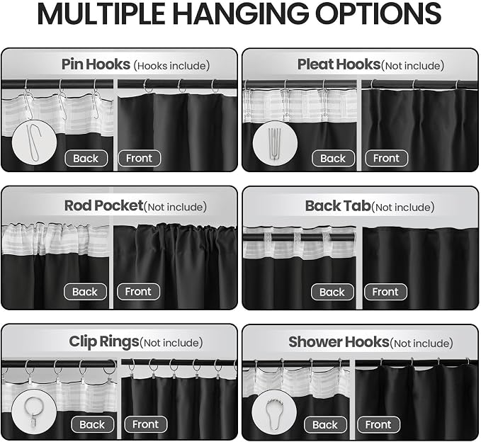 Extra Wide Blackout Curtains, Room Divider Curtains - Image 2