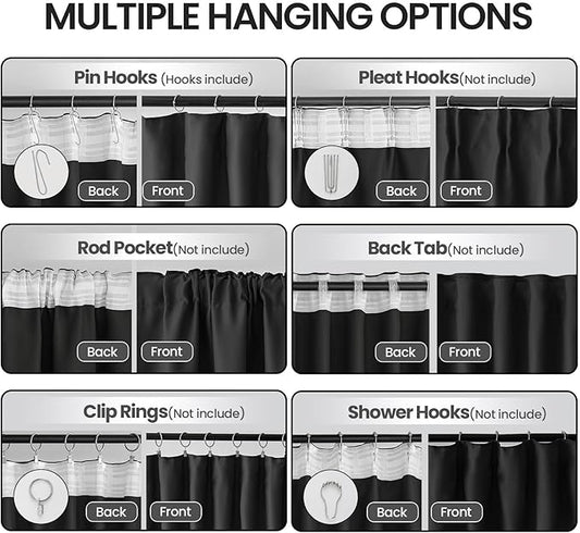 Floor to Ceiling Curtains for Wall Ceiling Mount Track, Room Separator Extra - Image 2