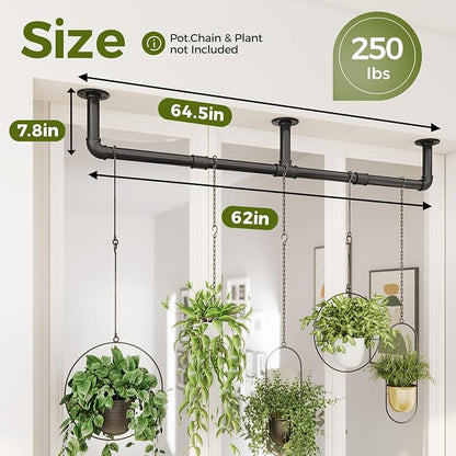 Bamworld Window Plant Hanger Indoor 63in Hanging Planters - Image 4