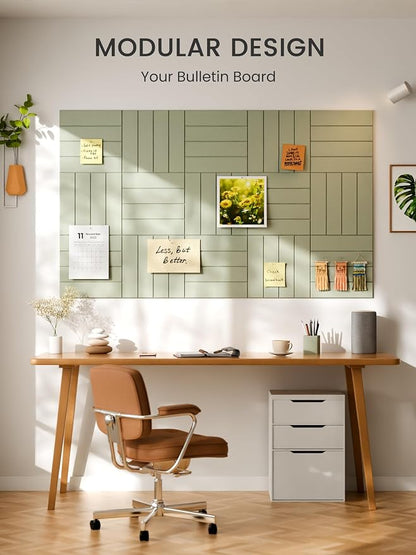Bumusty Large Cork Board Alternative-36 x 24" Felt Bulletin Board Tiles - Image 2