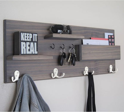 Homanu 14 Pack Coat Hooks, Heavy Duty Double Prong Coat Hooks Wall Mounted - Image 7
