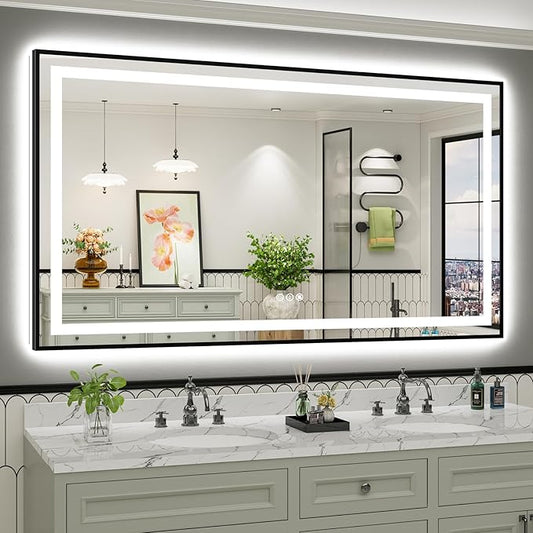 72x40 Inch LED Bathroom Mirror by Briivuemodernmirrors