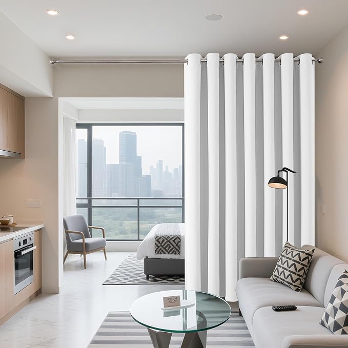 Joydeco Blackout Patio Sliding Door Curtains 96 Inches Long, Grommet Privacy - Image 2